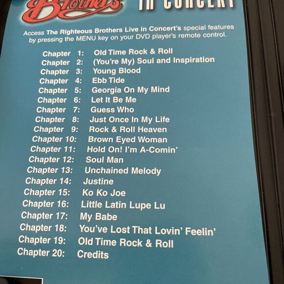 The Righteous Brothers in Concert at The Roxy Theater DVD‎ 1983 Live Music - Picture 3 of 5